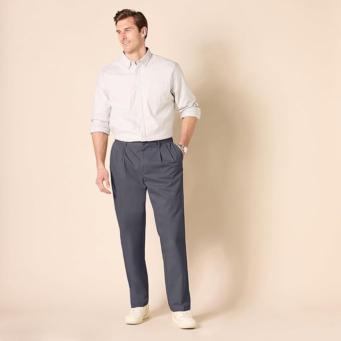 Pantalon Plissé Infroissable Charbon A