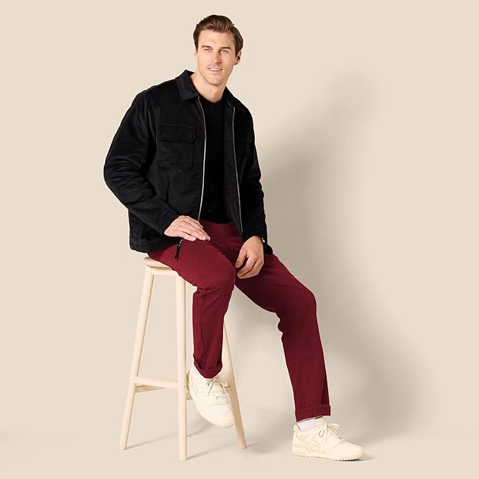 Pantalon Sergé Stretch Bordeaux G