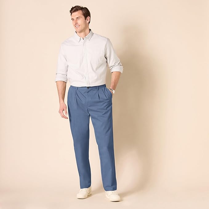 Pantalon Plissé Infroissable Indigo A