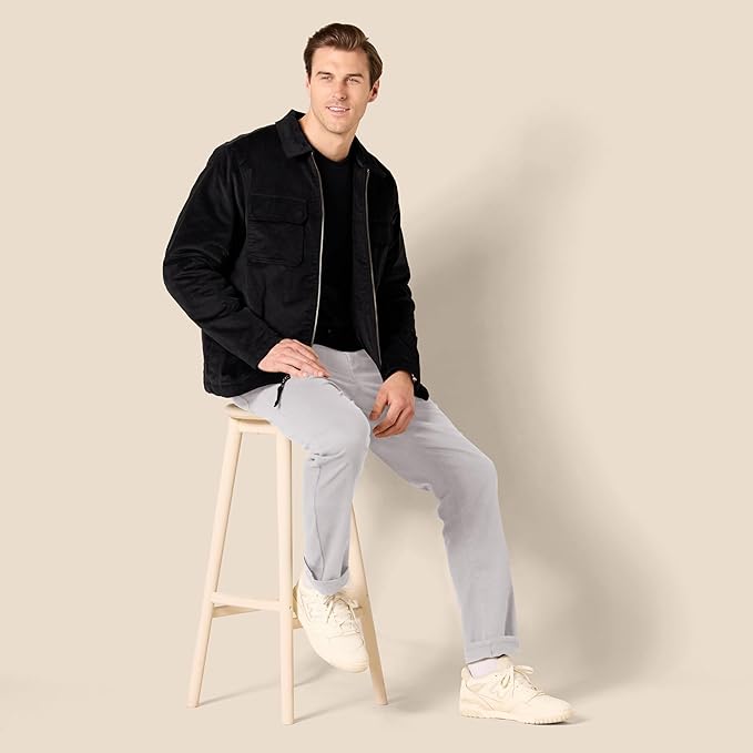 Pantalon Sergé Stretch Gris Clair G