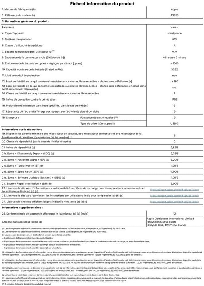 Apple iPhone 17 Blanc