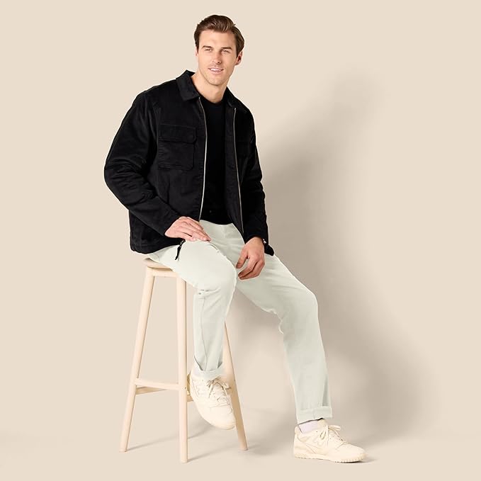 Pantalon Sergé Stretch Gris Pierre G