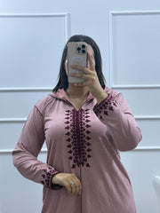 Jellaba de couleur Rose doux