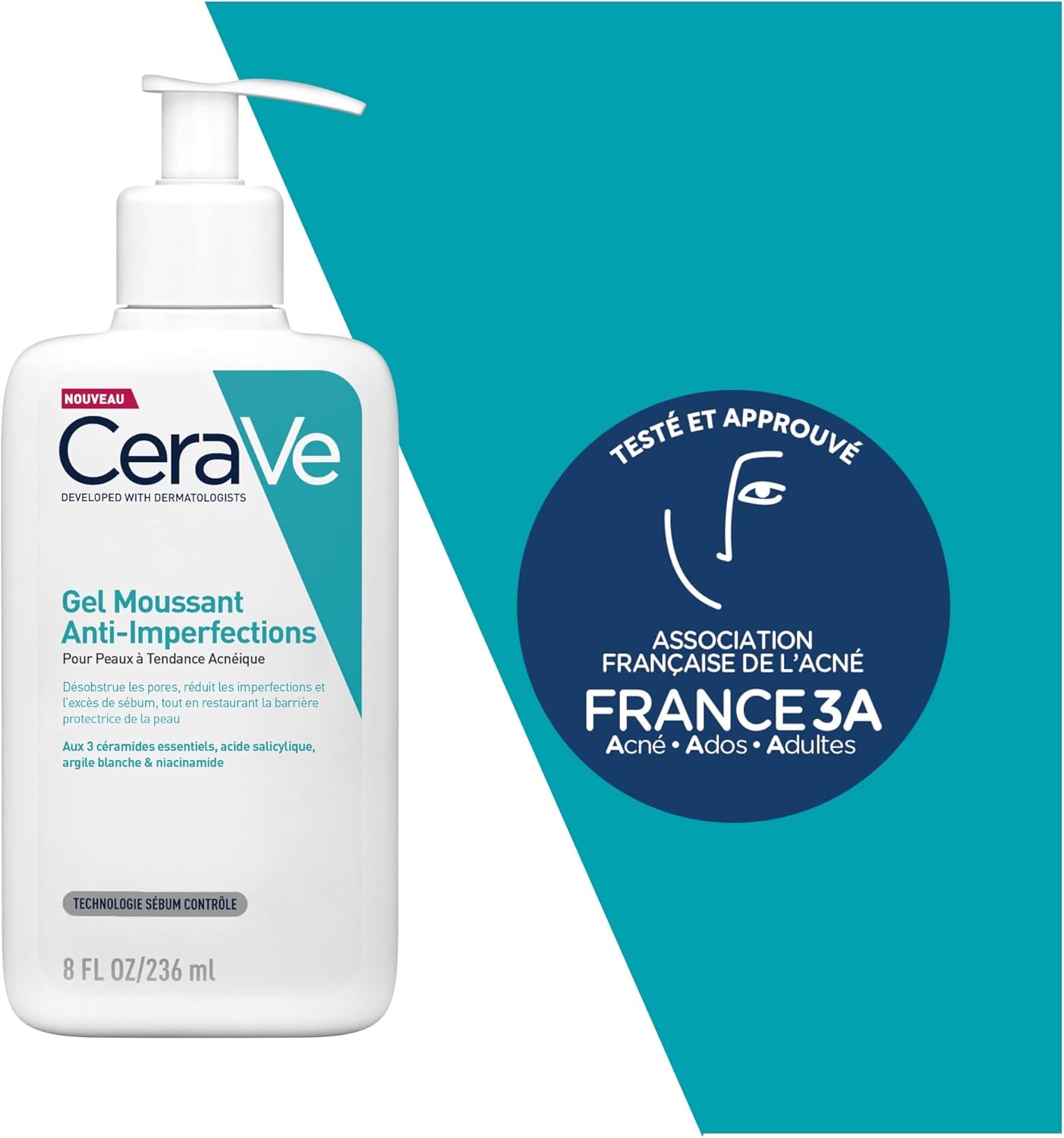 Gel Moussant Anti-Imperfections - Purifie la Peau A