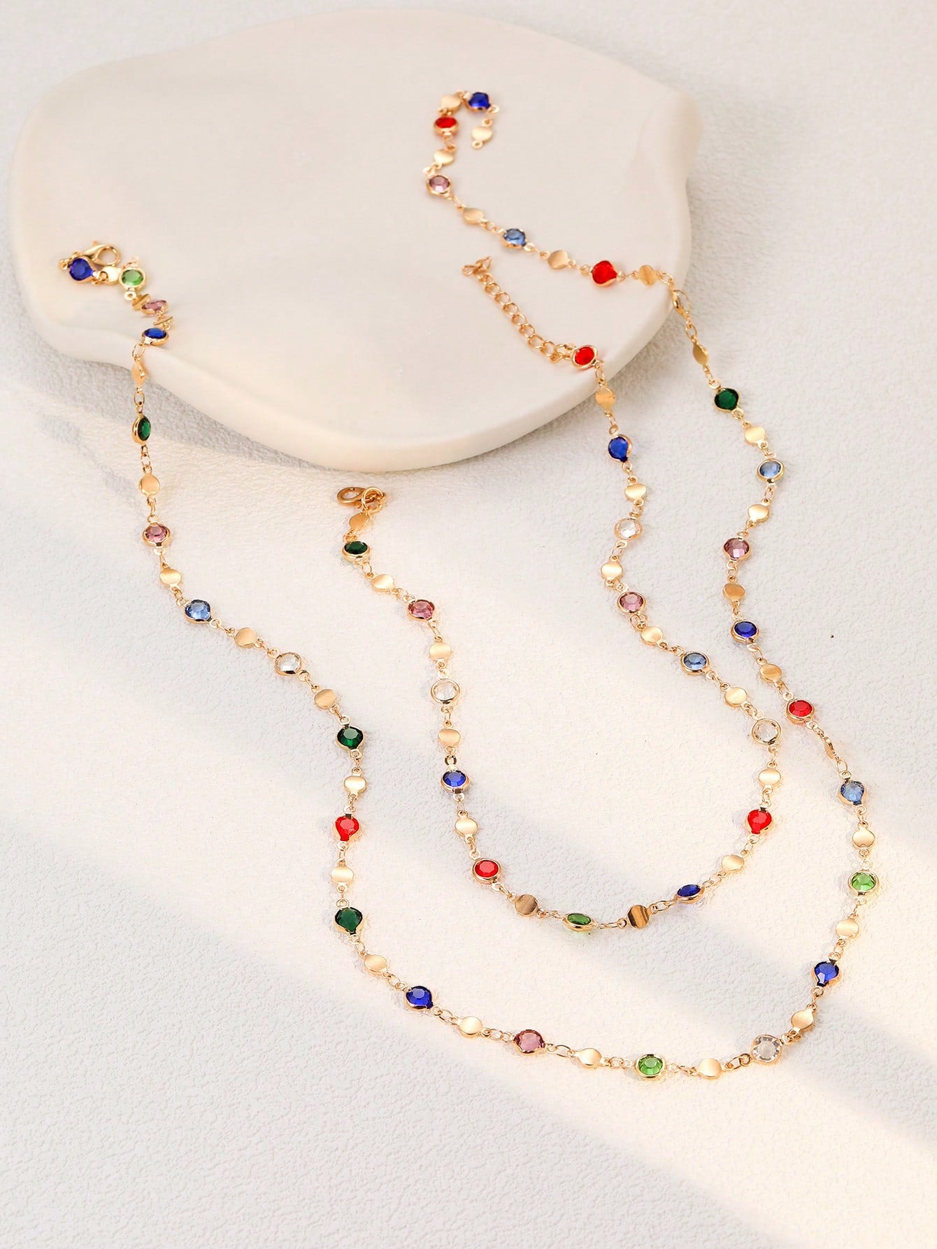 2 pièces Collier long 18