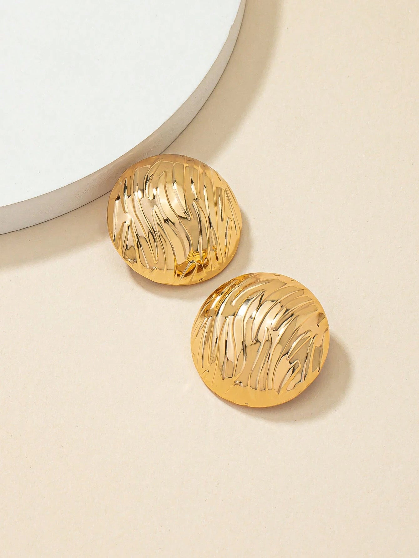 1 paire Boucles d'oreilles rondes 07