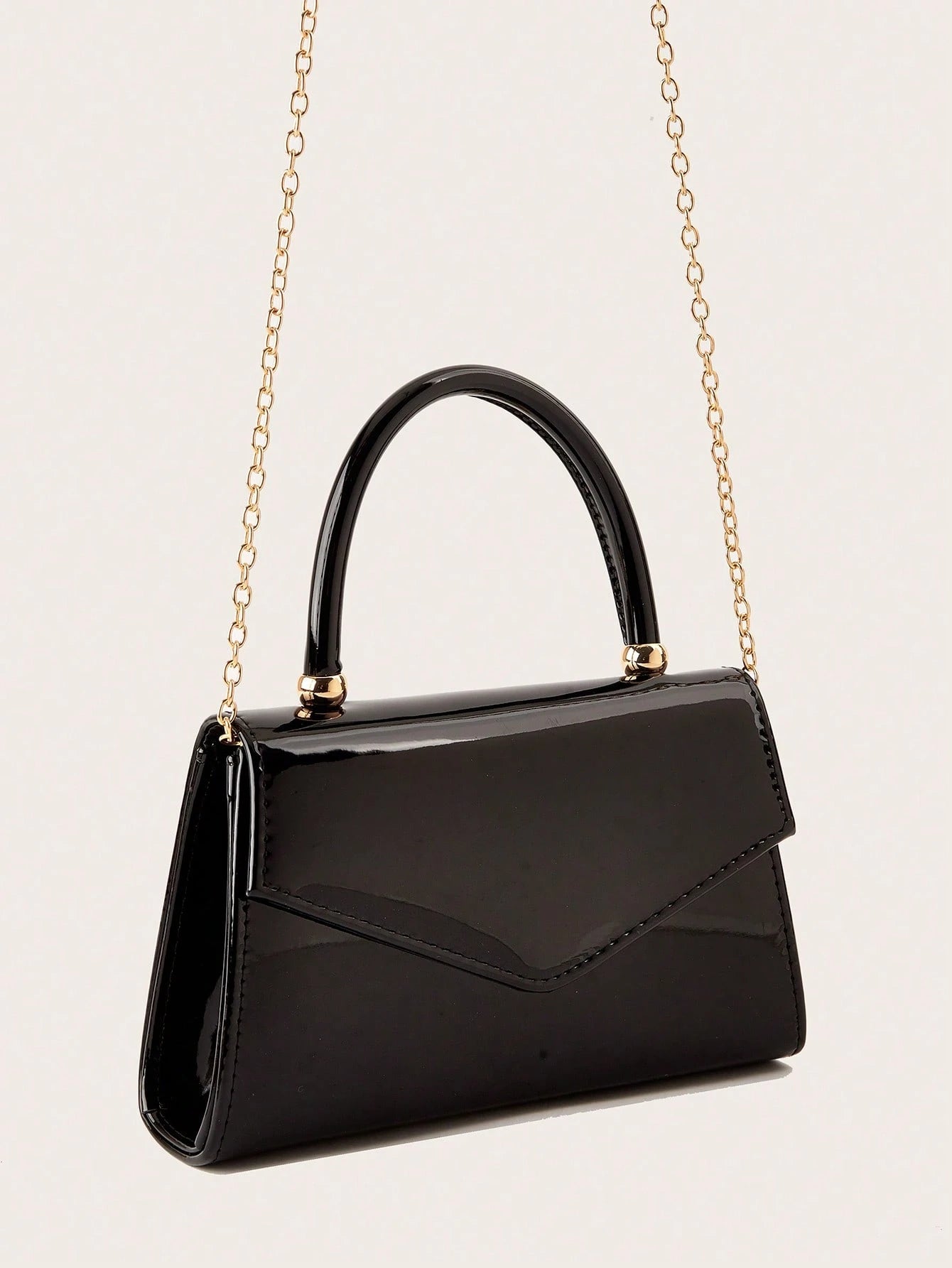 Sac à main miroir de couleur unie