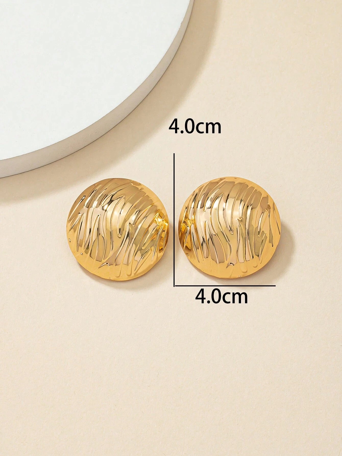 1 paire Boucles d'oreilles rondes 07