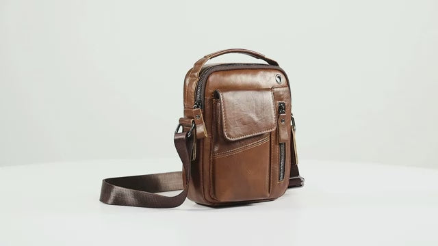 Charger la vidéo : Sacs Portés épaule Cuir Marron2 G