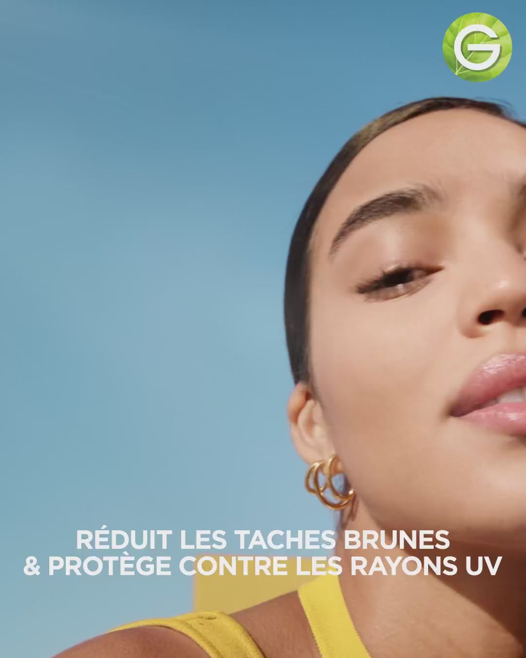 Charger la vidéo : Garnier SkinActive - Fluide Anti-Taches &amp; Anti-UV Quotidien G